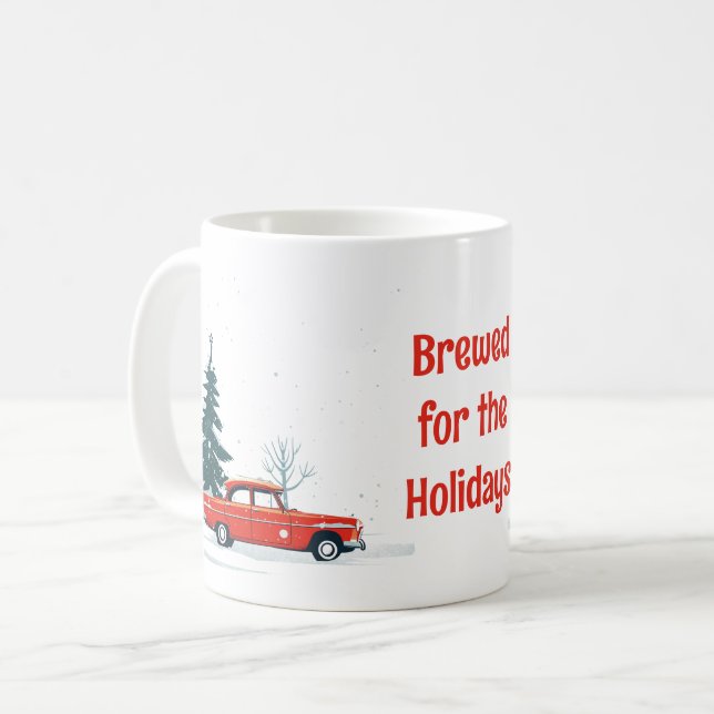 Taza De Café Navidades Mug | Diseño de vacaciones rusas nórdica (Anverso izquierdo)