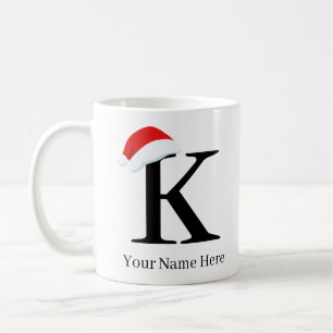 Taza De Café Navidades Mug "K" Inicial
