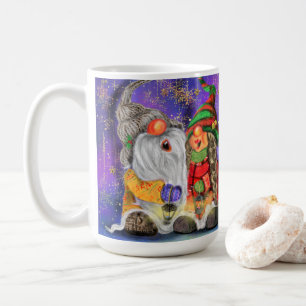 Taza De Café Navidades Mug Pareja Gnomes Cantando Feliz