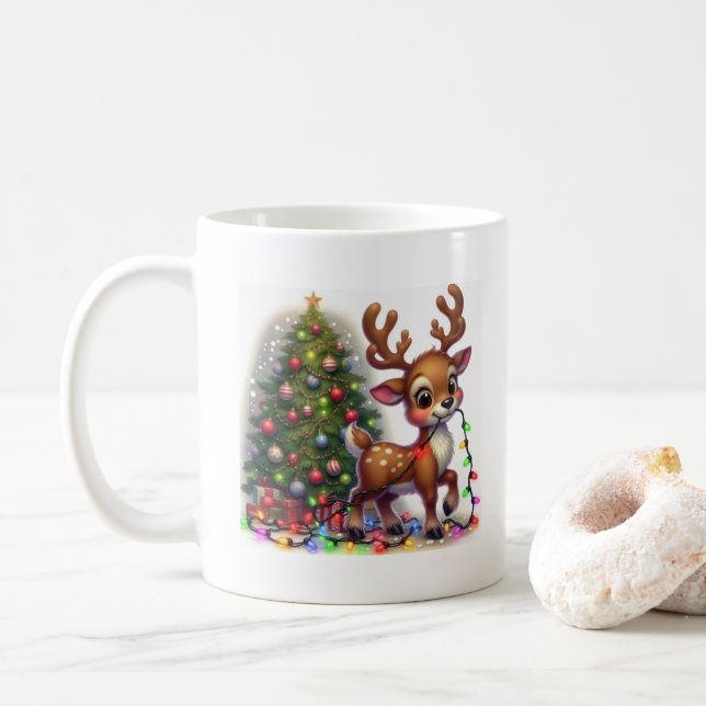 Taza De Café Navidades Mug Reindeer Fun (Con donut)
