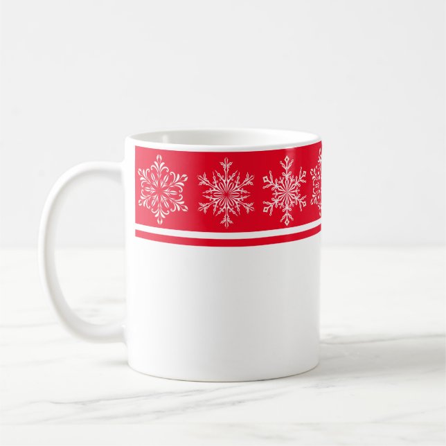 Taza De Café Navidades Mug-Snowflakes (Izquierda)