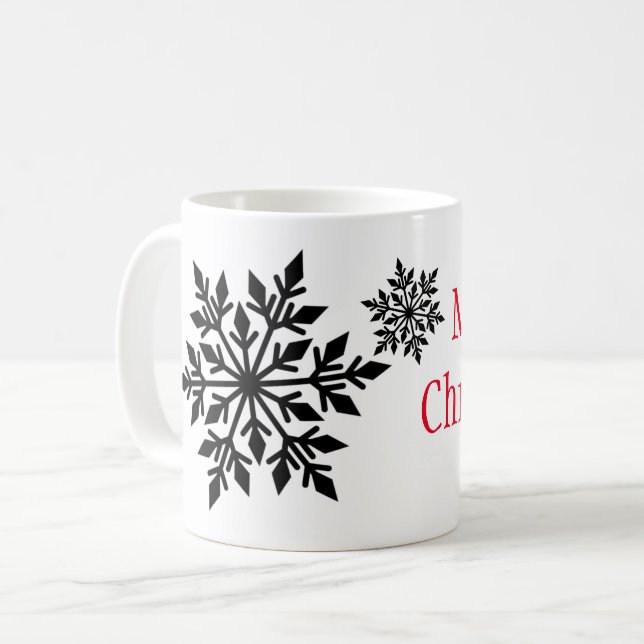 Taza De Café Navidades Mug-Snowflakes (Anverso izquierdo)