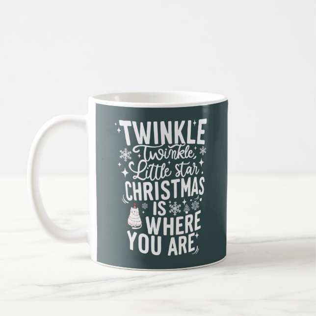 Taza De Café Navidades Mug | Vibes de vacaciones, perfectas par (Izquierda)