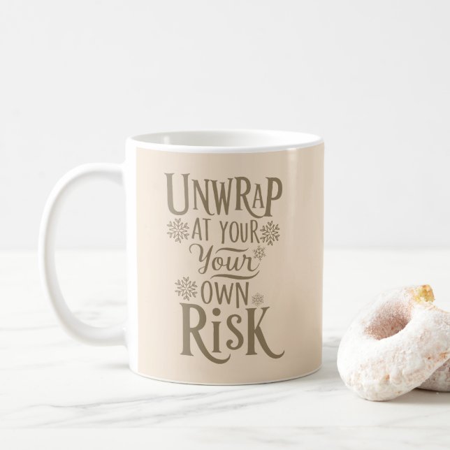 Taza De Café Navidades Mug | Vibes de vacaciones, perfectas par (Con donut)