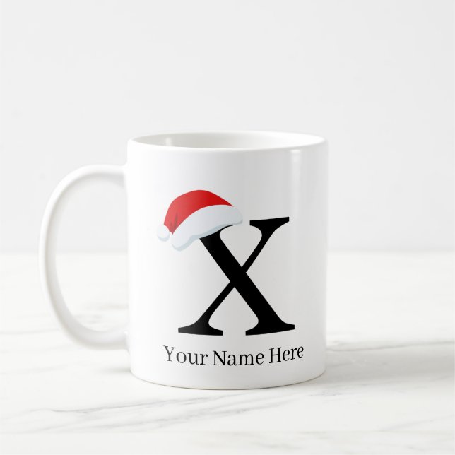 Taza De Café Navidades Mug "X" Inicial (Izquierda)