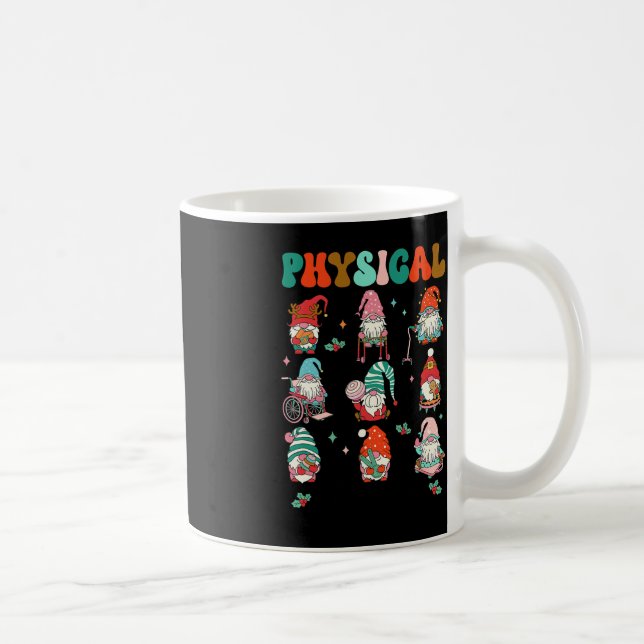 Taza De Café Navidades Navidades de Terapia Física Gnome Physic (Derecha)
