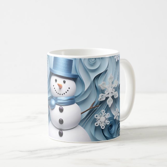 Taza De Café Navidades navideños de Snowman Wonderland (Anverso derecho)