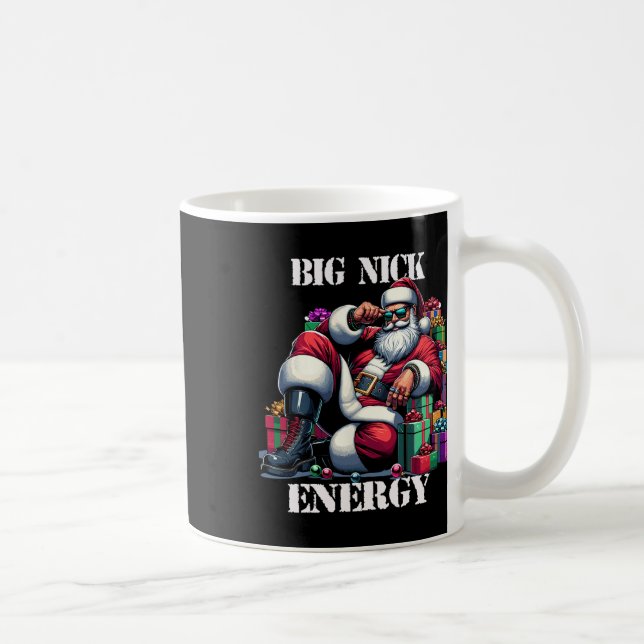 Taza De Café Navidades navideños del Gran Nick Energy Fun Santa (Derecha)