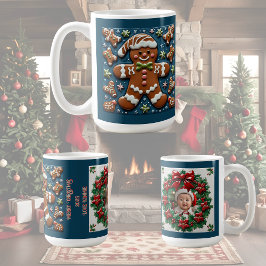 Taza De Café Navidades Niñando Personalizable masculino de pan