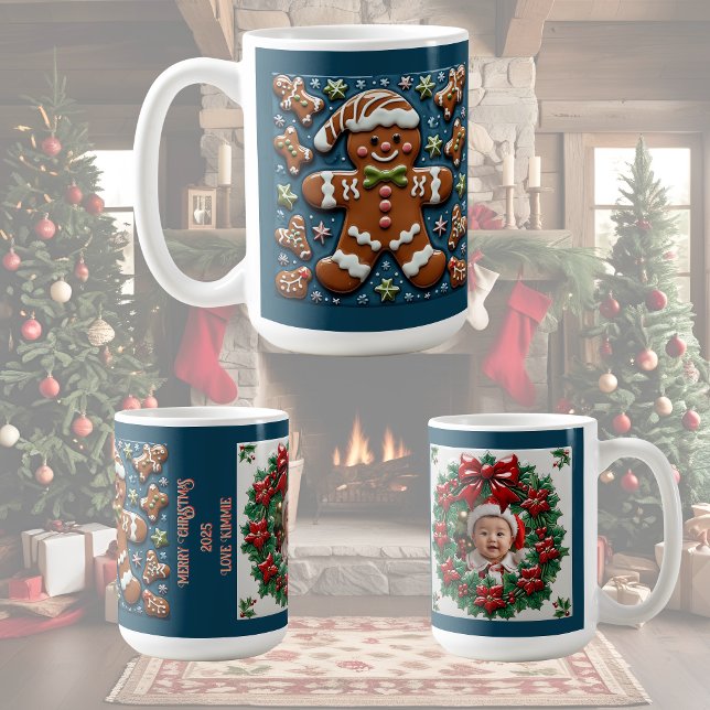 Taza De Café Navidades Niñando Personalizable masculino de pan  (Subido por el creador)