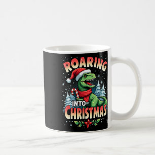 Taza De Café Navidades, niños Chicas, divertidos dinosaurios X
