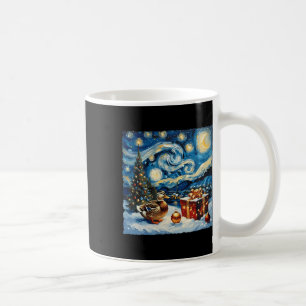 Taza De Café Navidades nocturnos estelares estilo Duck Van Gogh