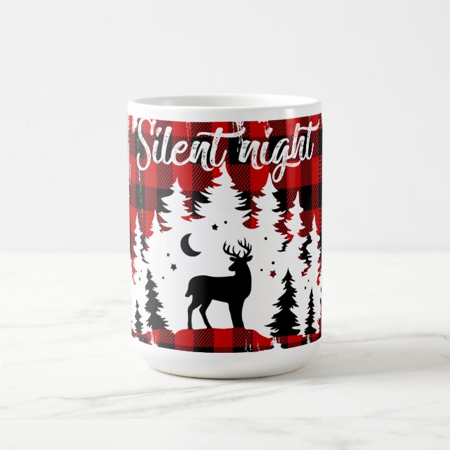 Taza De Café Navidades nocturnos silenciosos de 15 oz (Centro)