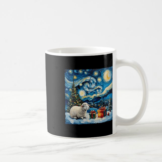 Taza De Café Navidades nocturnos Starry Style Van Gogh Winter (Derecha)