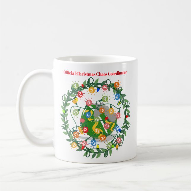 Taza De Café Navidades oficiales Coordinador del caos (Izquierda)