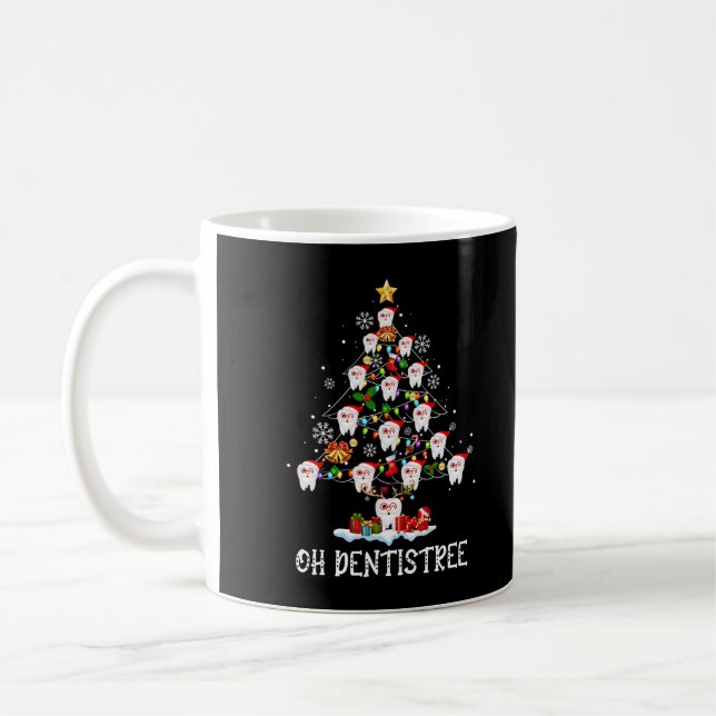 Taza De Café Navidades Oh Dentistree Xmas Árbol Higiene dental  (Izquierda)