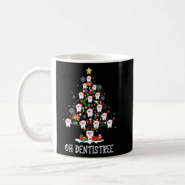 Taza De Café Navidades Oh Dentistree Xmas Árbol Higiene dental  (Izquierda)
