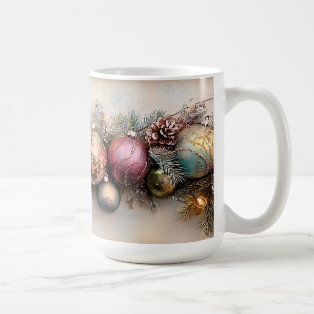 Taza De Café Navidades Ornamentos de época 1 (Derecha)