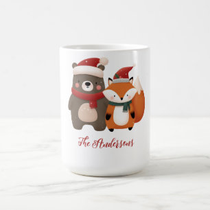 Taza De Café Navidades/Oso blanco invernal y Fox