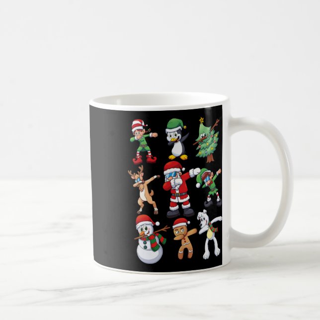 Taza De Café Navidades Para Niños Que Dabbing Santa Elves Xmas  (Derecha)