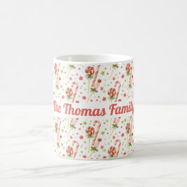 Taza De Café Navidades Patrón de Candies Café personalizado Mug