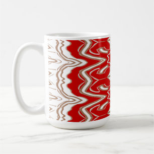 Taza De Café Navidades Patrón especial rojo y blanco transparen