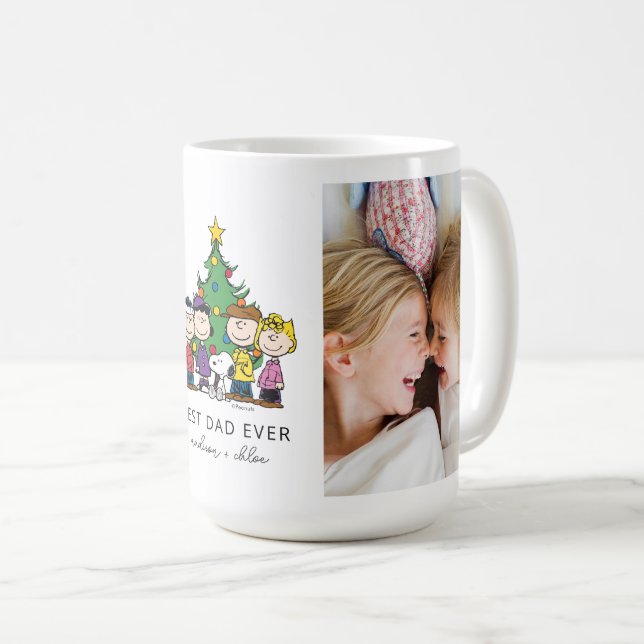 Taza De Café Navidades Peanuts | Mejor foto de papá (Anverso derecho)