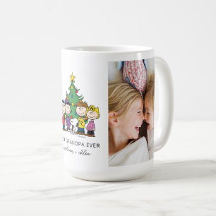 Taza De Café Navidades Peanuts Mejor foto del abuelo