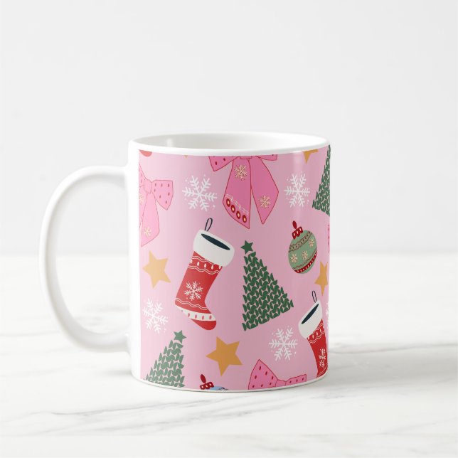 Taza De Café Navidades pequeños rosados (Izquierda)