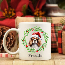 Taza De Café Navidades Perro Cavalier Rey Carlos Spaniel Mascot