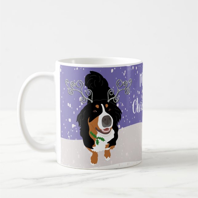 Taza De Café Navidades Perro de montaña Bernés (Izquierda)