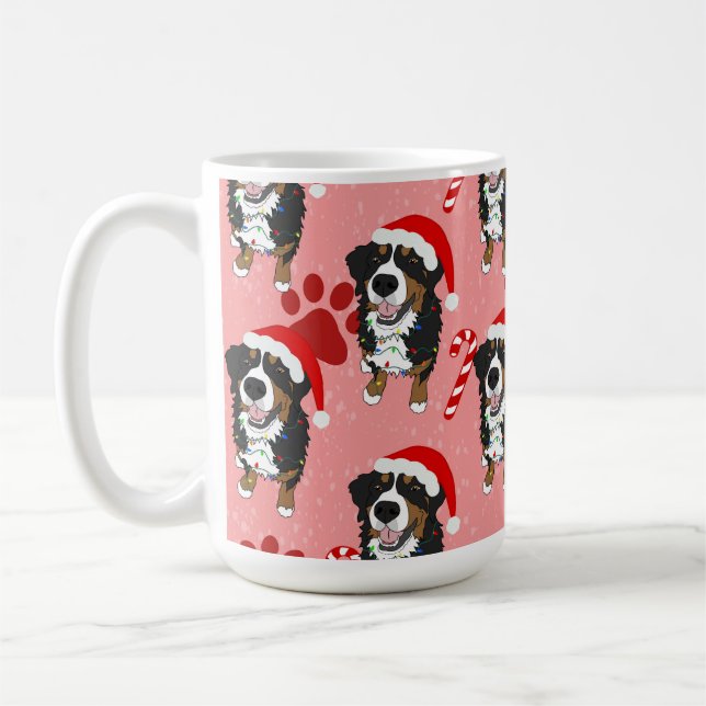 Taza De Café Navidades Perro de montaña Bernese (Izquierda)