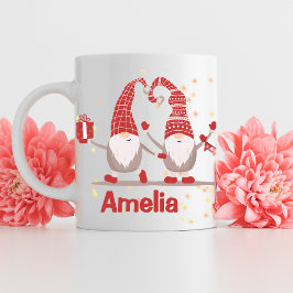 Taza De Café Navidades personalizable Cute regalo vacaciones Sa