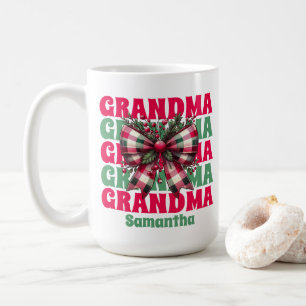 Taza De Café Navidades personalizados Abuela Coquette Bow