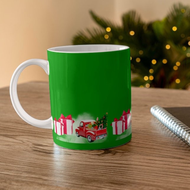 Taza De Café Navidades personalizados CAFÉ verde MUG (Subido por el creador)