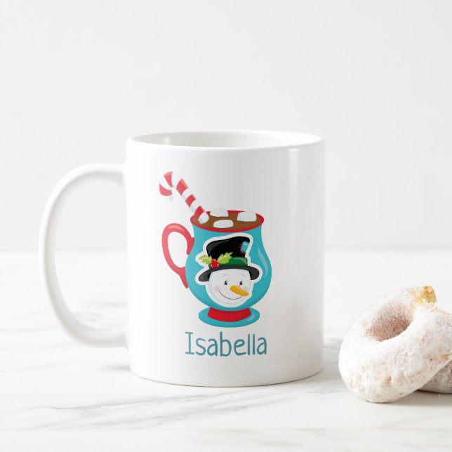 Taza De Café Navidades personalizados de cacao caliente (Con donut)