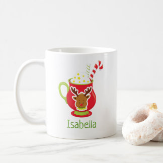 Taza De Café Navidades personalizados de cacao caliente de reno