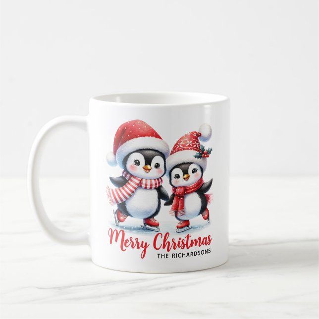 Taza De Café Navidades personalizados de los patinadores de hie (Izquierda)