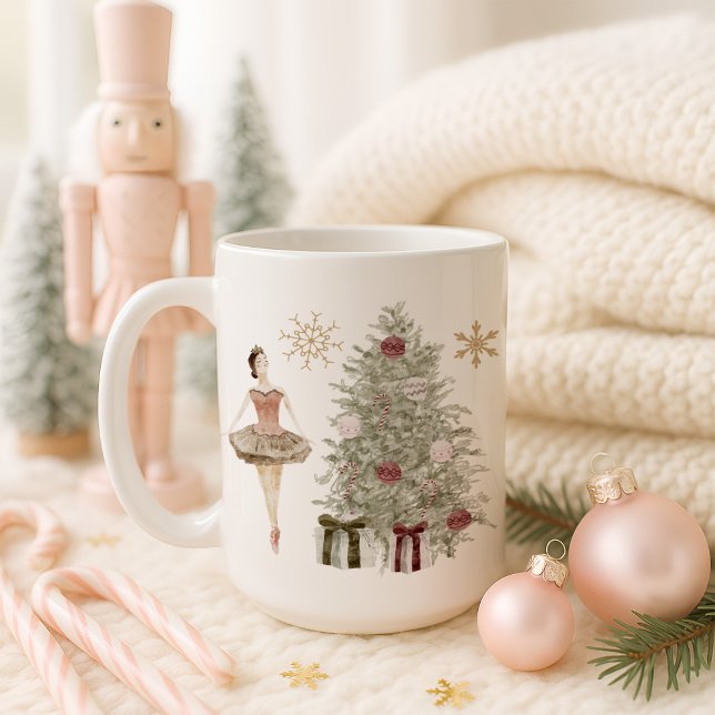 Taza De Café Navidades personalizados de Nutcracker Ballerina M (Subido por el creador)