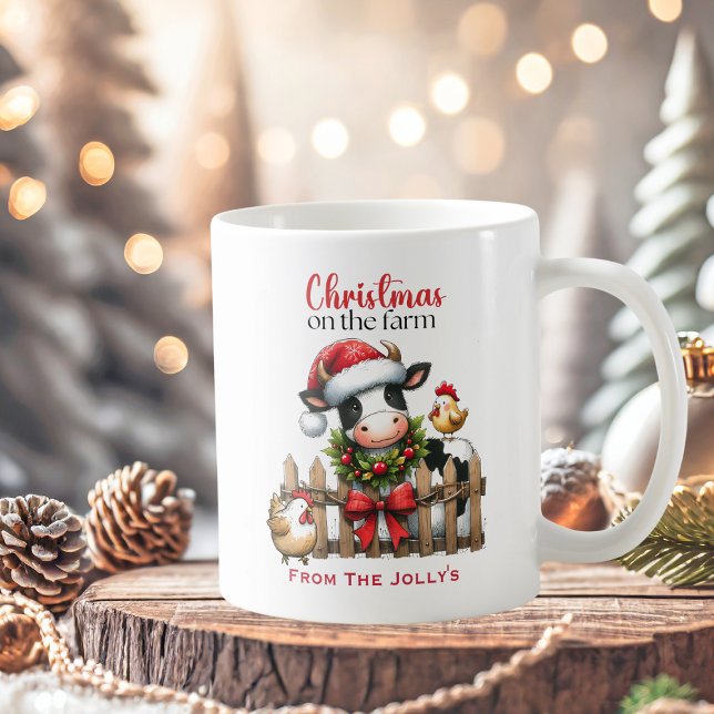 Taza De Café Navidades personalizados en animales de granja (Subido por el creador)