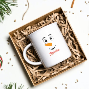Taza De Café Navidades personalizados llaman mug, cara de muñec