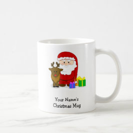 Taza De Café Navidades personalizados Mug - Santa y reno