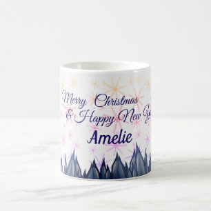 Taza De Café Navidades personalizados Mug Snowflakes