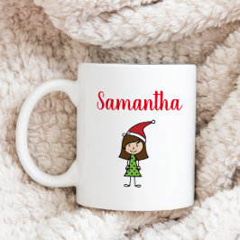 Taza De Café navidades personalizados niños chica personaje