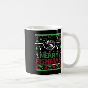 Taza De Café Navidades Pesqueros Feo Por Aparato De Pescado