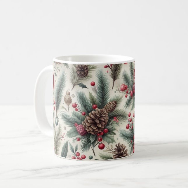 Taza De Café Navidades Pine Cone Candy Coffee Mug (Anverso izquierdo)