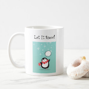 Taza De Café Navidades pingüinos