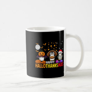 Taza De Café Navidades pingüinos disfraz de Halloween Feliz Hal