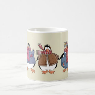 Taza De Café Navidades Pingüinos Mug