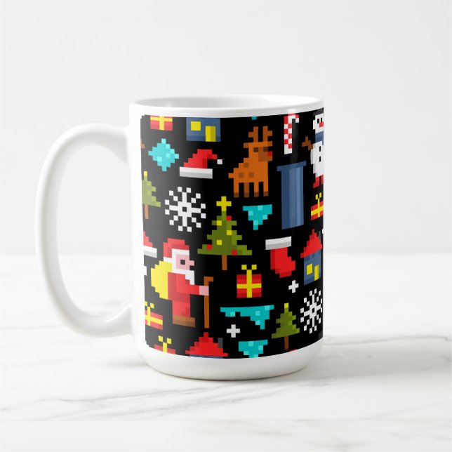Taza De Café Navidades Pixel (Izquierda)